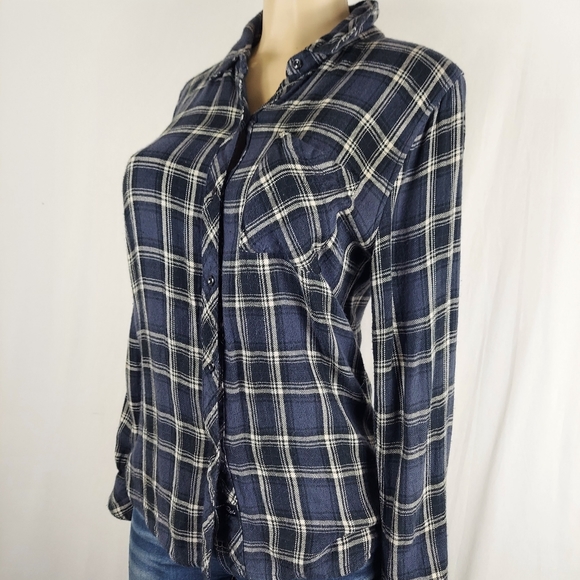 Rails Plaid Flannel Button Down black Shirt - Picture 4 of 8